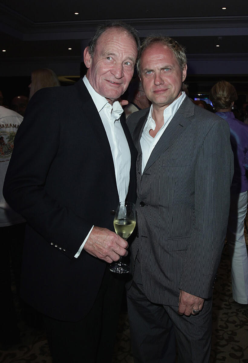 Michael Mendl and Uwe Ochsenknecht at the BMW Adlon Golf Cup 2010 party in Germany.
