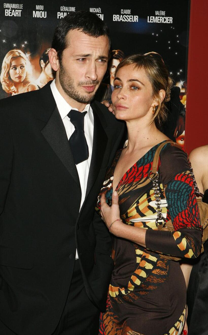 Emmanuelle Beart and Michael Cohen at the premiere of "Le Heros de la Famille".