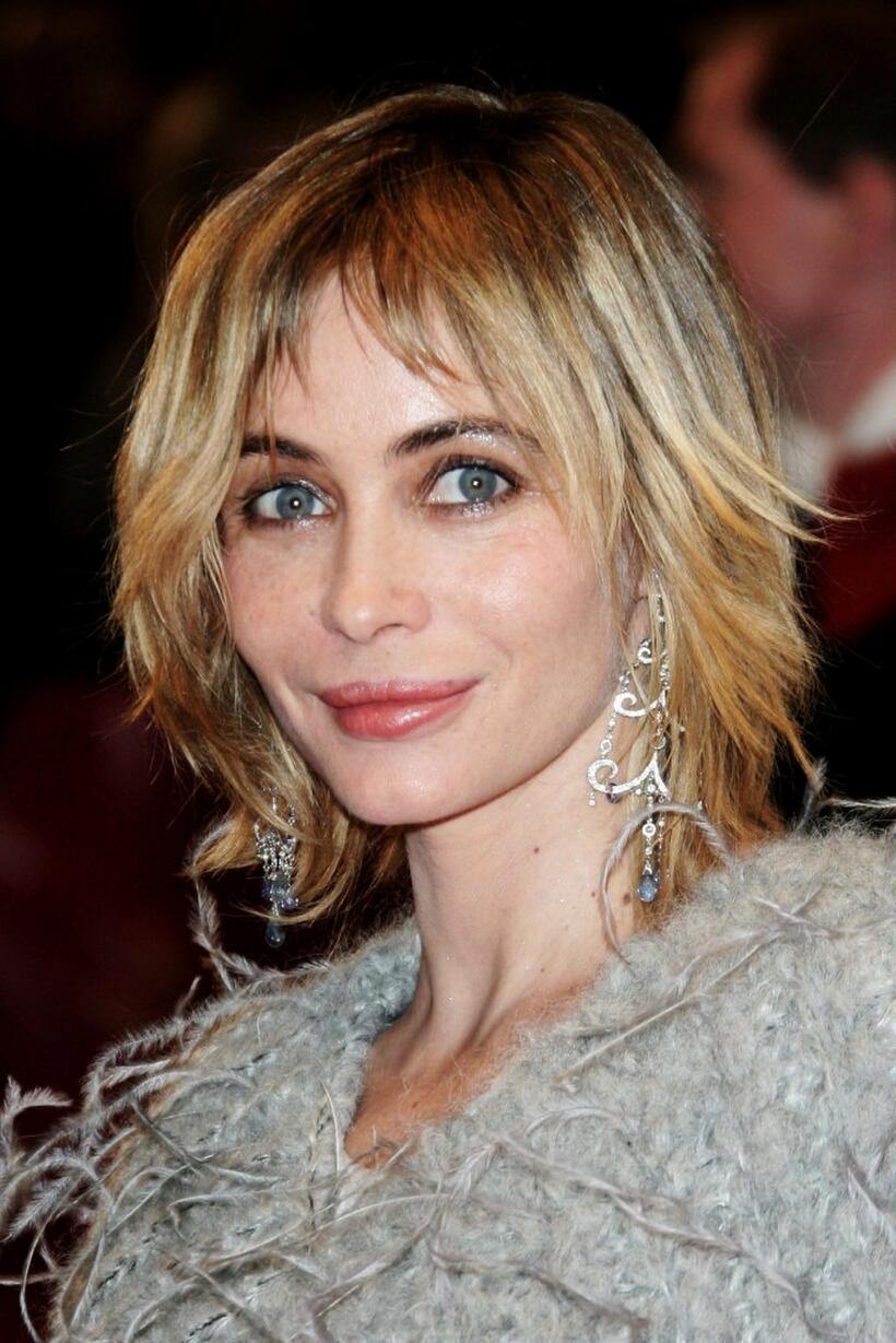 Emmanuelle Beart at the premiere of the movie "The Witnesses". During the 57th Berlin International Film Festival.