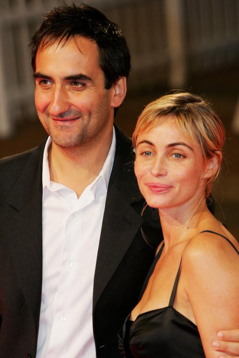 Emmanuelle Beart and Manuel Pradal at the premiere of "A Crime" at the 32nd Deauville Festival of American Film.