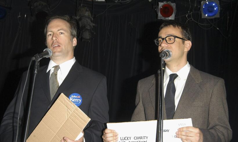 Bob Odenkirk and Fred Armisen perform at Comedy For Kerry.