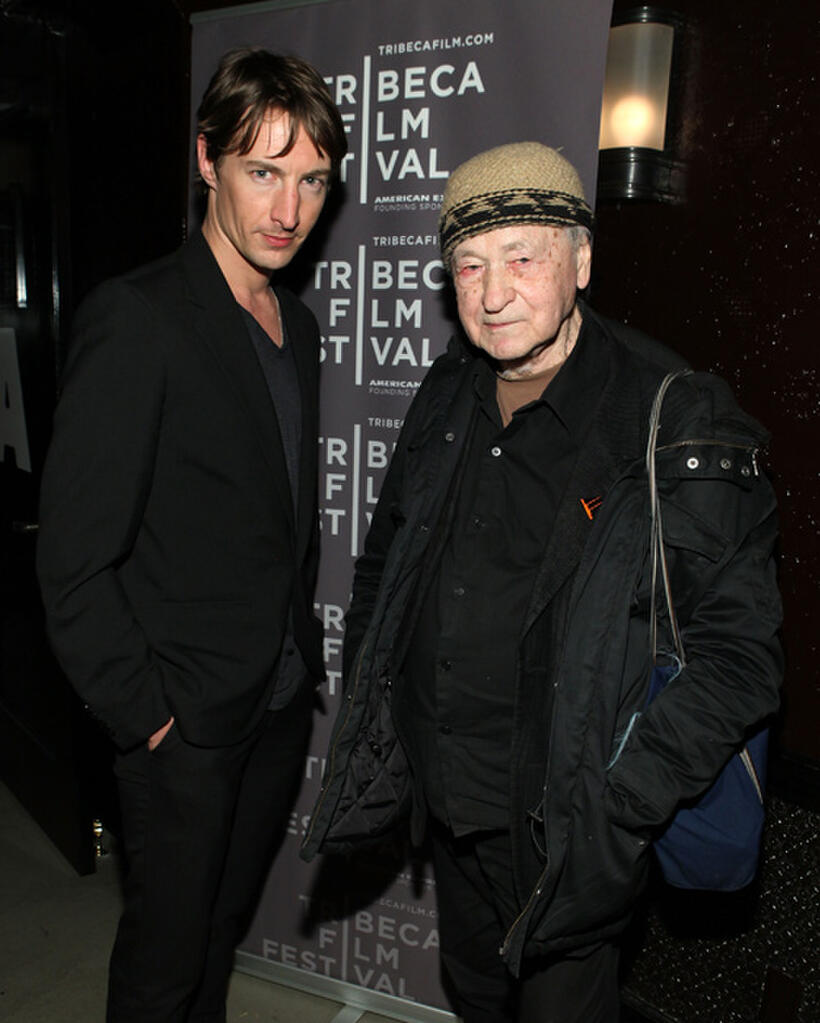 Benn Northover and Jonas Mekas at the premiere of "Lotus Eaters" during the 2011 Tribeca Film Festival.