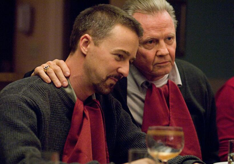 Edward Norton as Ray Tierney and Jon Voight as Francis Tierney, Sr. in "Pride and Glory."
