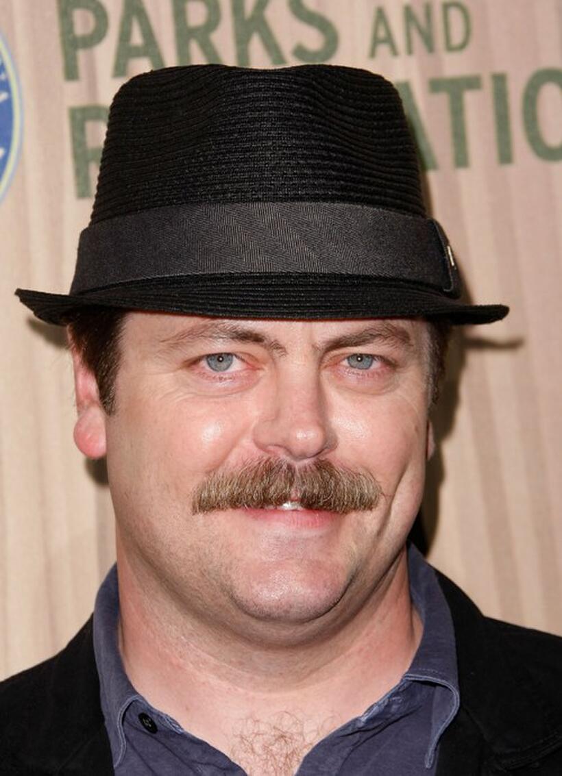 Nick Offerman at the premiere of "Parks and Recreation."