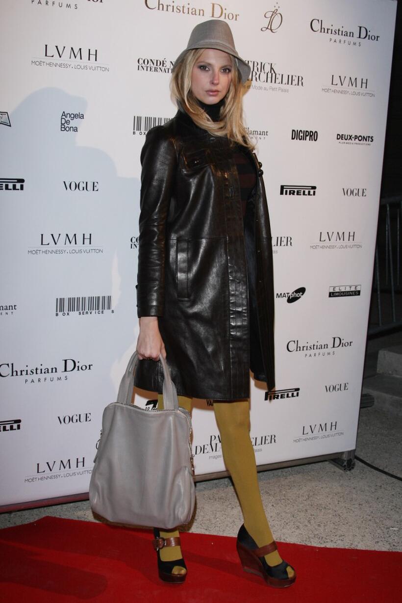 Frederique Bel at the Patrick Demarchelier's exhibition Party.