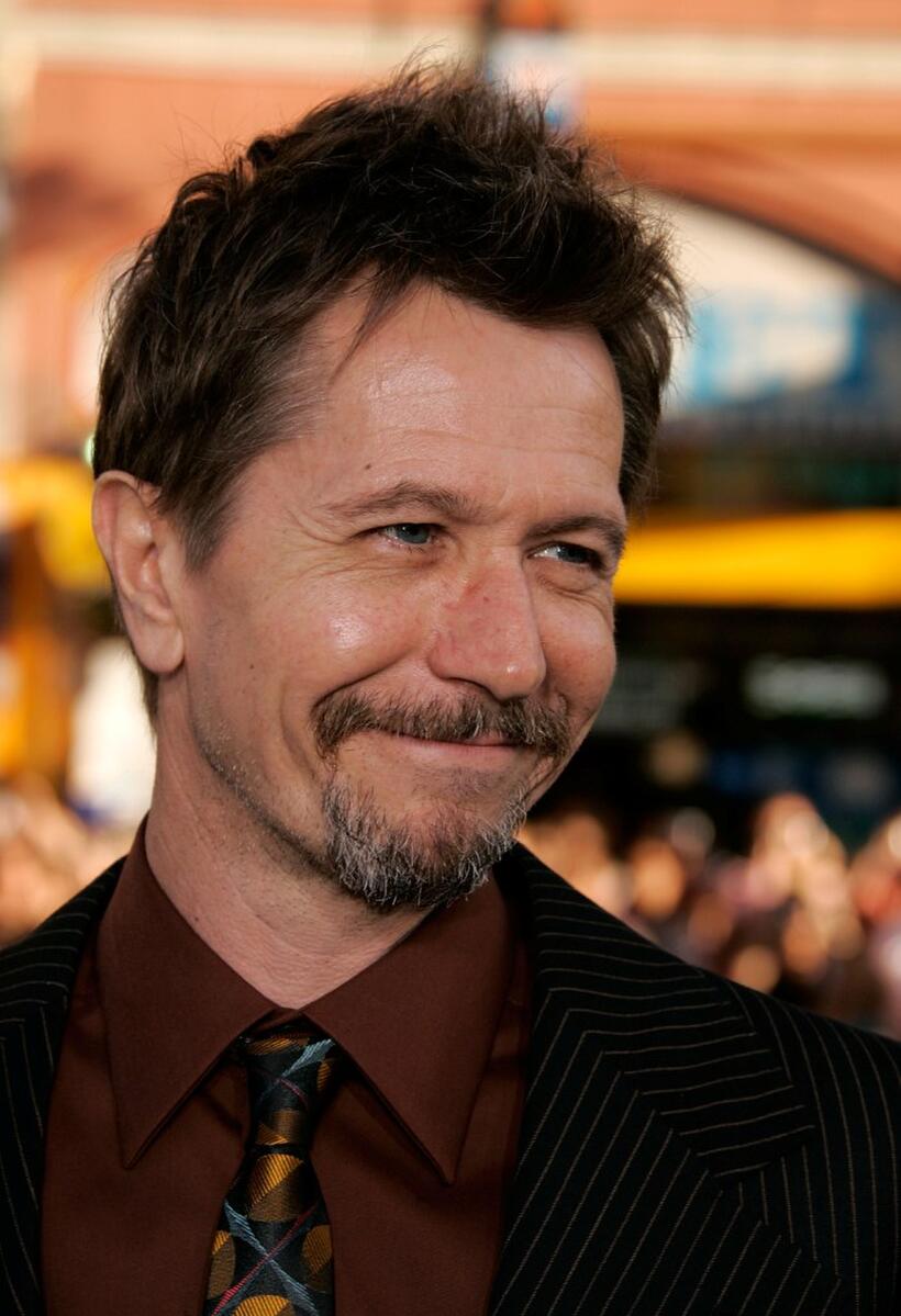 Gary Oldman at the Hollywood premiere of "Batman Begins".