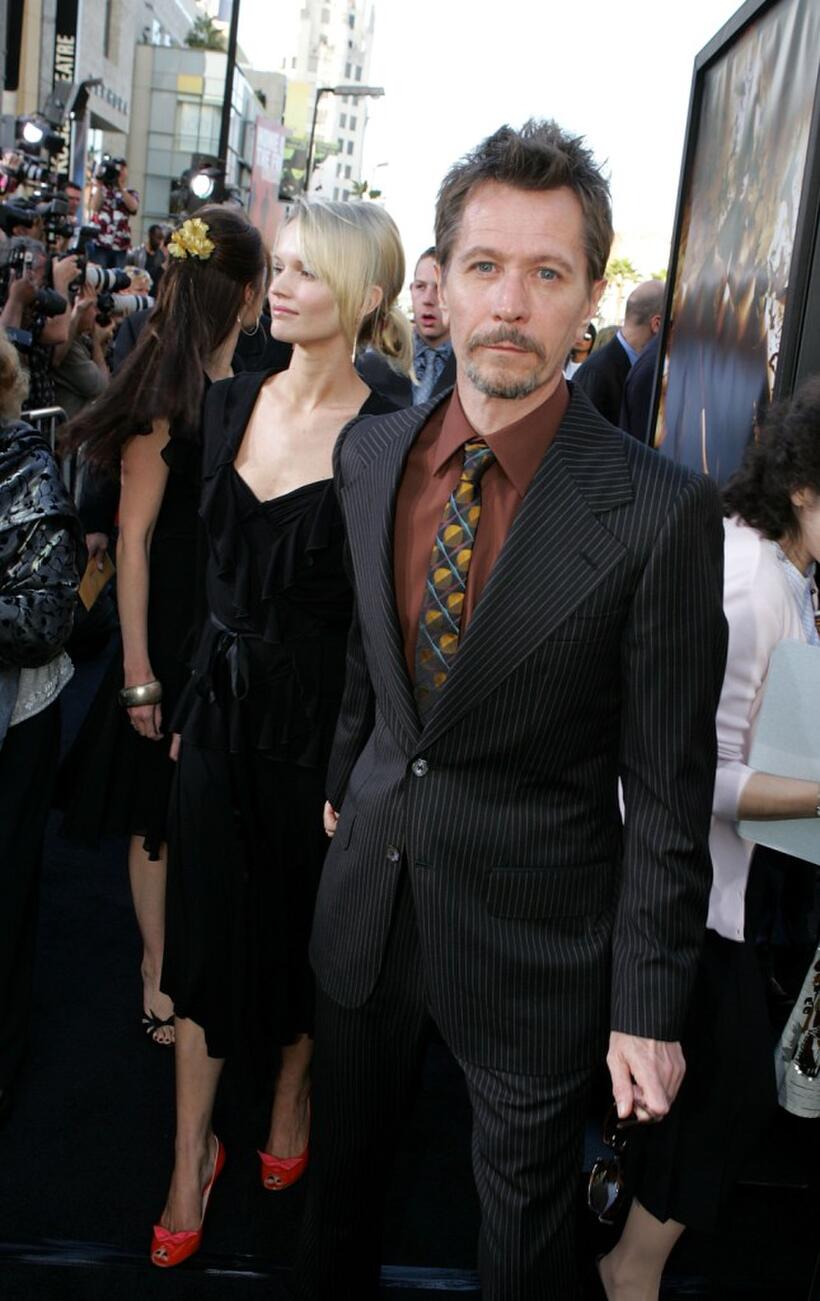 Gary Oldman at the Hollywood premiere of "Batman Begins".