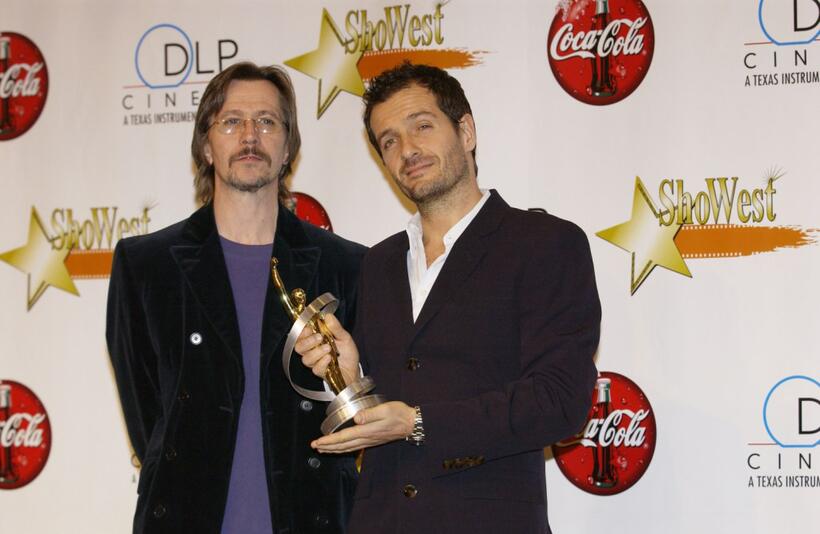 Gary Oldman and David Heyman at the 2003 ShoWest Awards Ceremony.