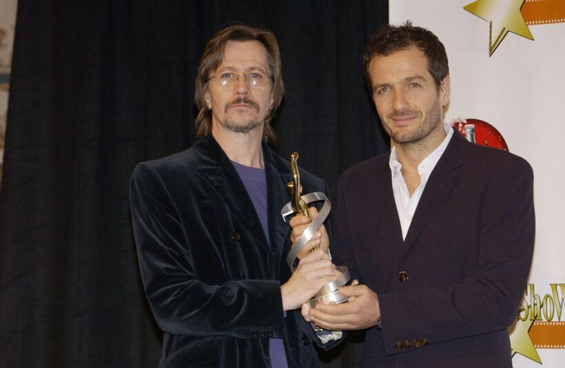 Gary Oldman and David Heyman at the 2003 ShoWest Awards Ceremony.