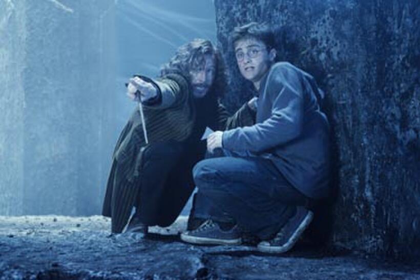Gary Oldman as Sirius Black and Daniel Radcliffe in "Harry Potter and the Order of the Phoenix."
