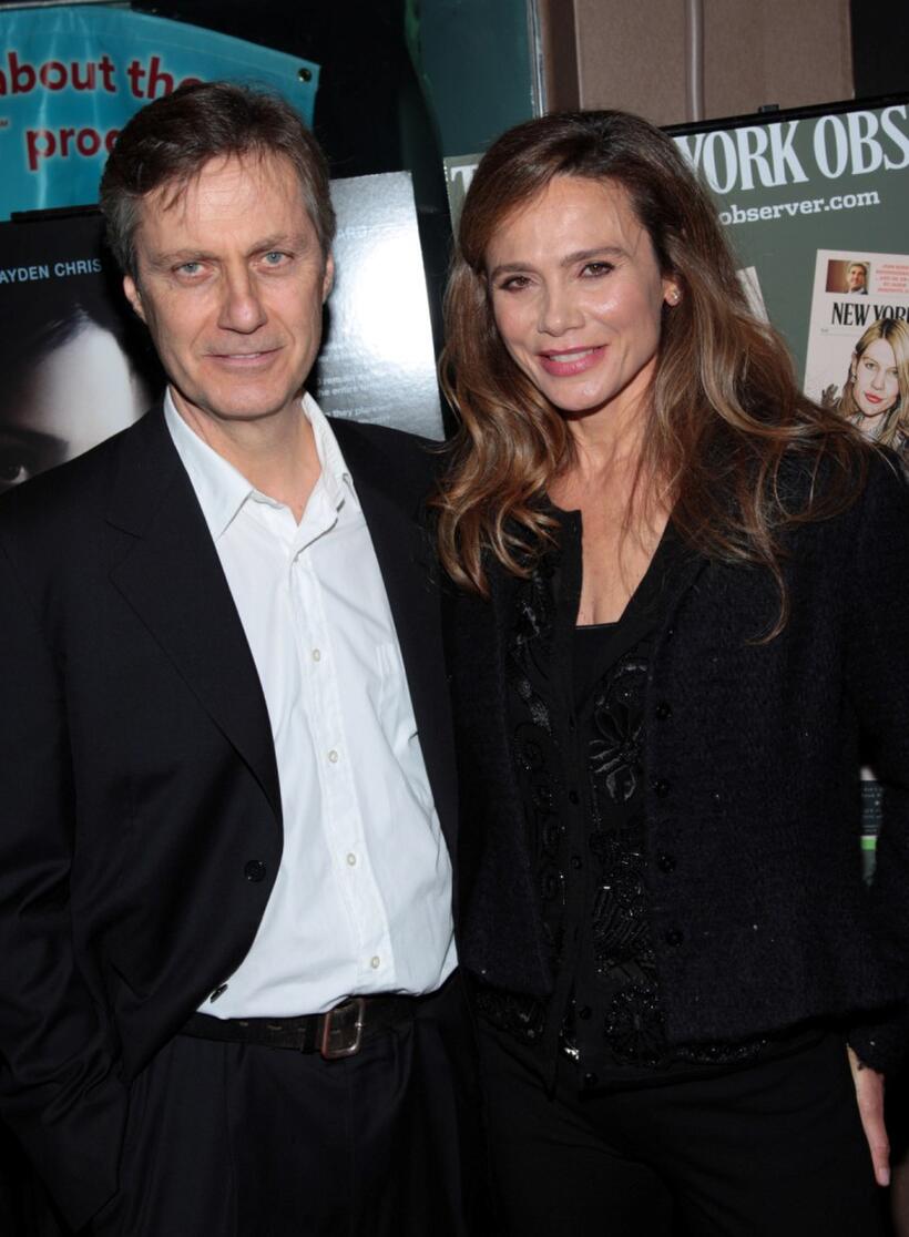 Lasse Hallstrom and Lena Olin at the New York premiere of "Awake."