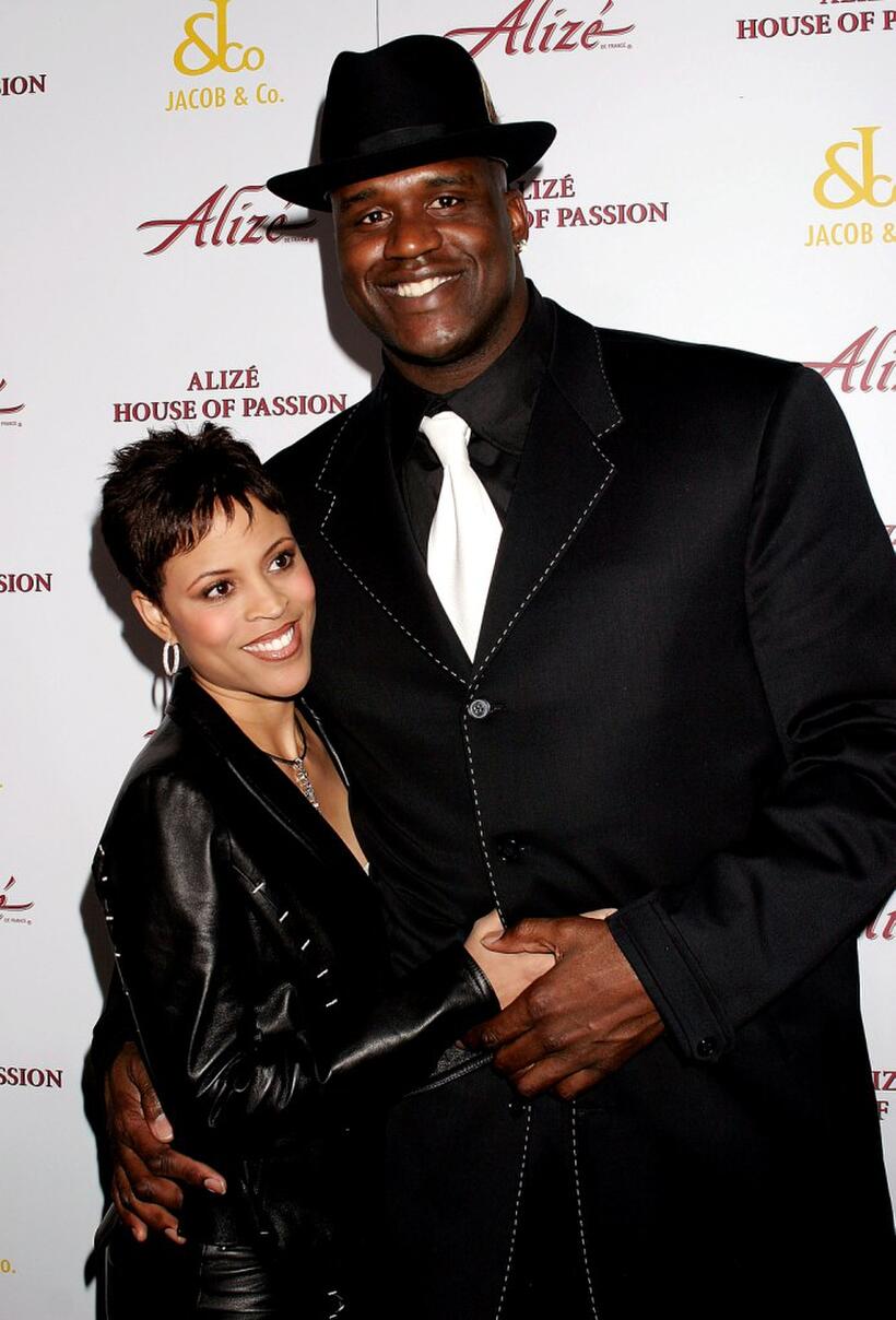 Shaquille O'Neal and wife at the "House of Passion" party.