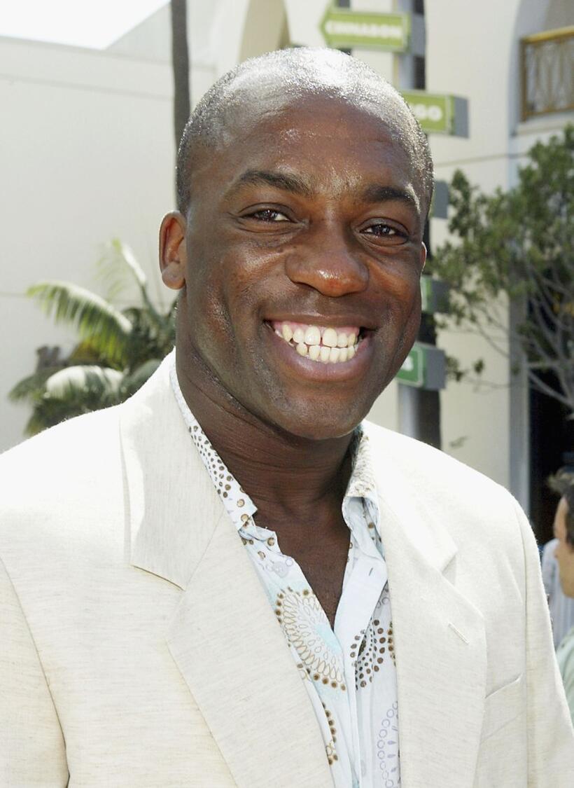 Deobia Oparei at the premiere of "Thunderbirds."