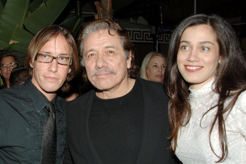 Bodie Olmos, Edward James Olmos and Lymari Nadal at the after party of the premiere of "Walkout."