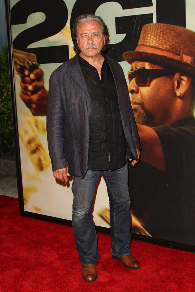 Edward James Olmos at the New York premiere of "2 Guns."