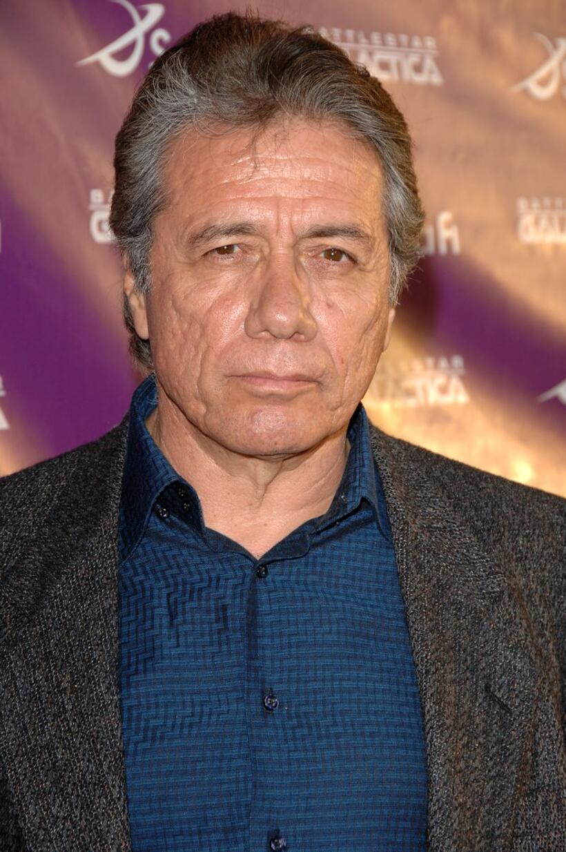 Edward James Olmos at the season four party of "Battlestar Galactica".