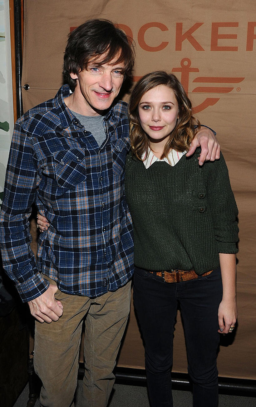 John Hawkes and Elizabeth Olsen at the cocktails of "Martha Marcy May Marlen" in Utah.