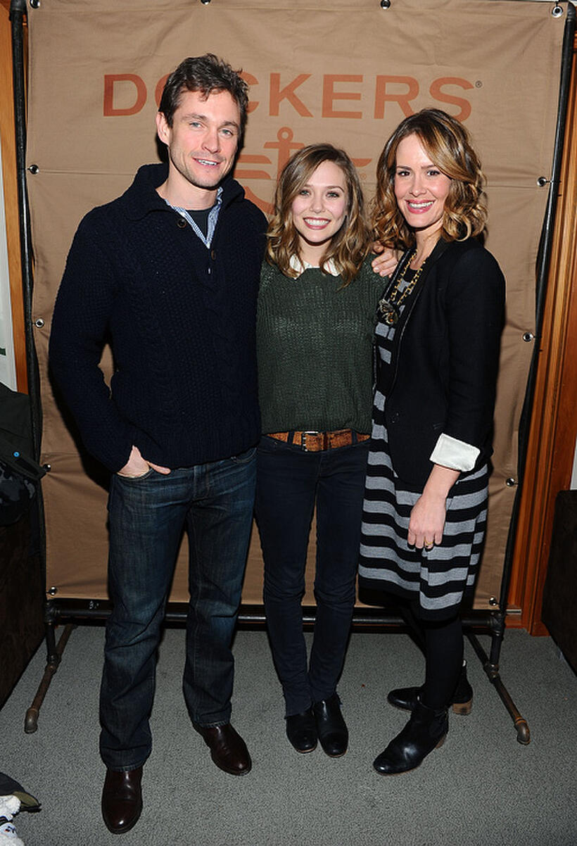 Hugh Dancy, Elizabeth Olsen and Sarah Paulson at the cocktails of "Martha Marcy May Marlen" in Utah.