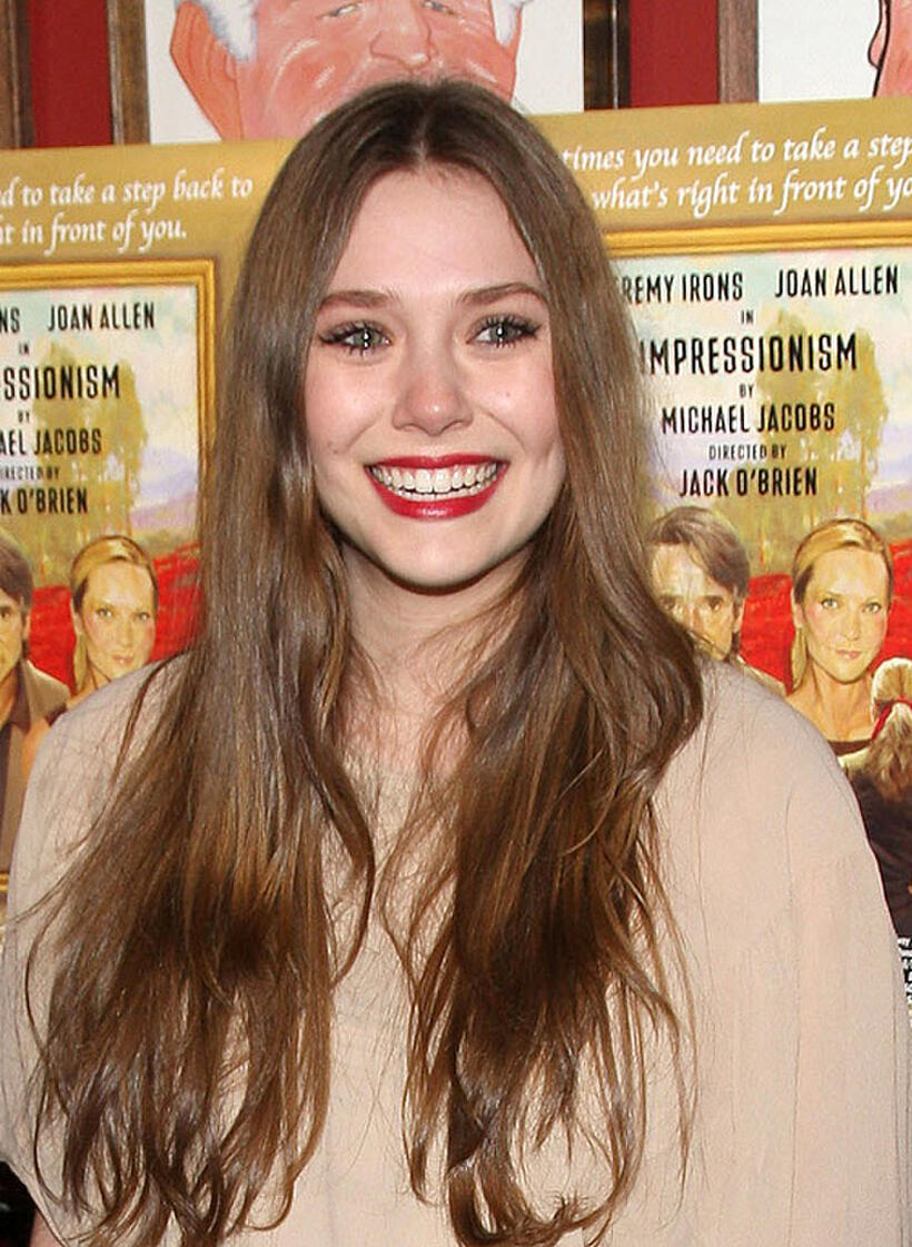 Elizabeth Olsen at the after party of the Broadway opening night of "Impressionism."