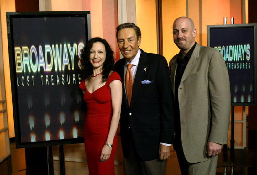 Bebe Neuwirth, Jerry Orbach and producer Christopher Cohen at the WNET Channel Thirteen studio's.