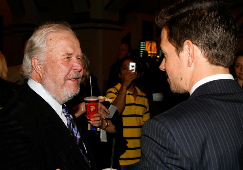 Ned Beatty and Mark Wahlberg at the California premiere of "Shooter".