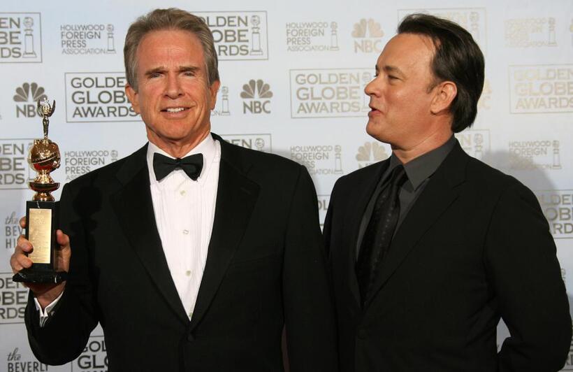 Warren Beatty and Tom Hanks at the 64th Annual Golden Globe Awards.