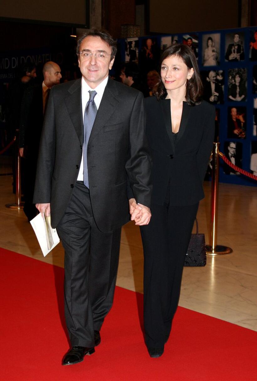 Silvio Orlando and his wife Maria Laura at the Italian Film Academy's 50th David di Donatello Awards Ceremony.