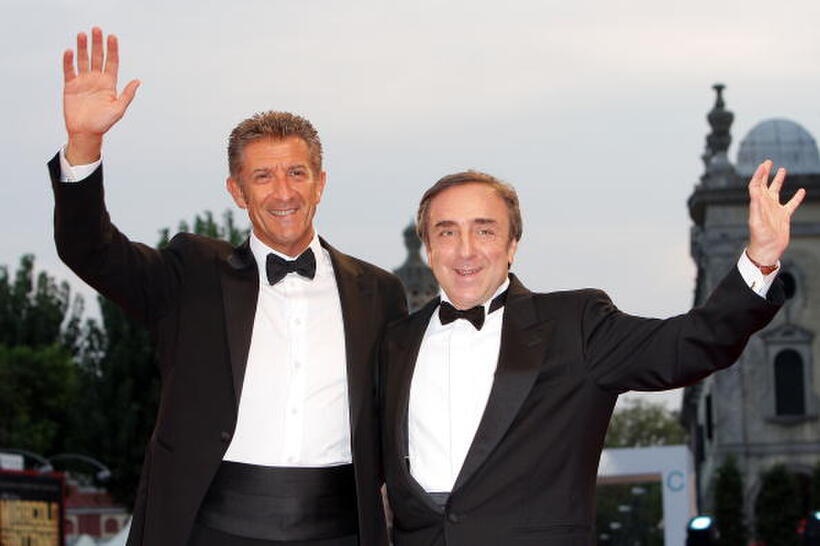 Ezio Greggio and Silvio Orlando at the 65th Venice Film Festival.