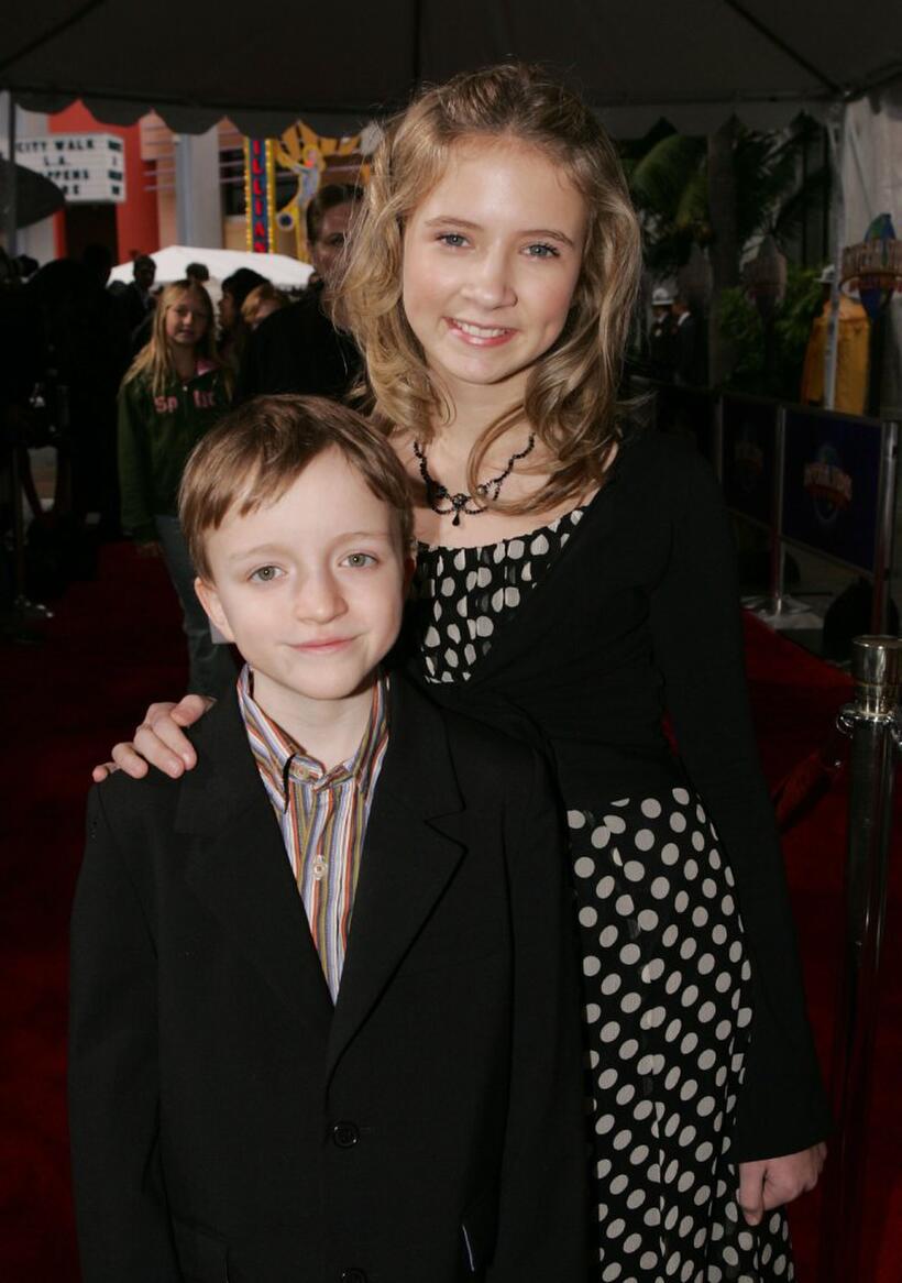 Sam Honywood and Eliza Bennett at the premiere of "Nanny McPhee."