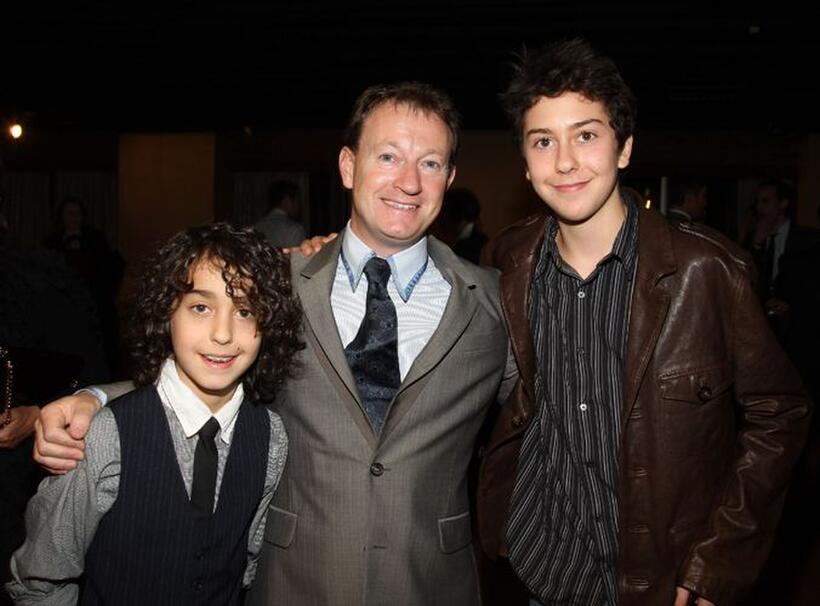 Alex Wolff, Simon Beaufoy and Nat Wolff at the 61st Annual Writers Guild Awards.