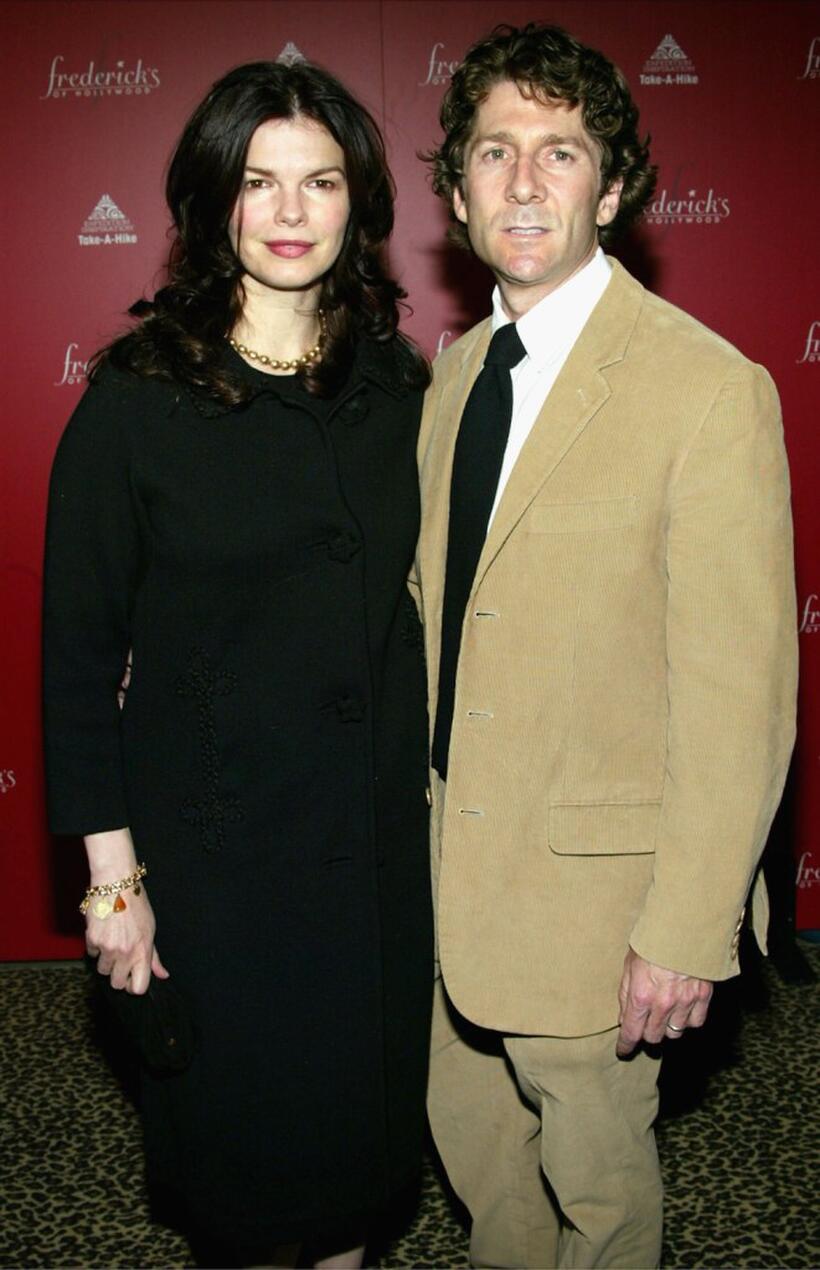 Jeanne Tripplehorn and Leland Orser at the Frederick's of Hollywood Fall 2003 fashion show and auction.