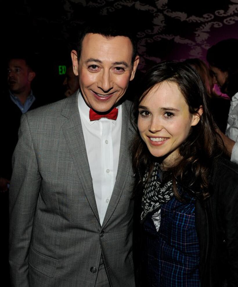 Paul Reubens and Ellen Page at the opening night of "The Pee-wee Herman Show."