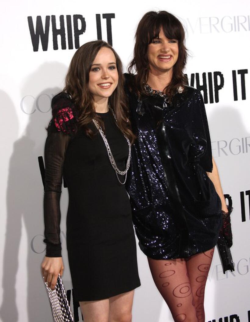 Ellen Page and Juliette Lewis at the premiere of "Whip It."