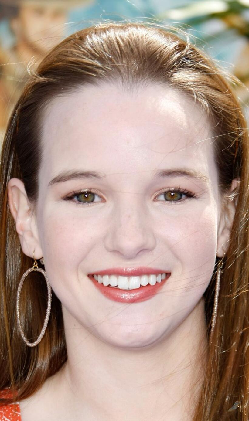 Kay Panabaker at the premiere of "Nims Island."