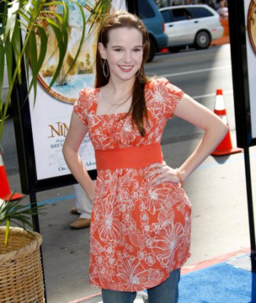 Kay Panabaker at the premiere of "Nims Island."