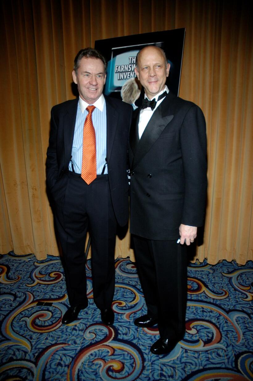 James Sutorius and Jim Ortlieb at the afterparty of "The Farnsworth Invention."