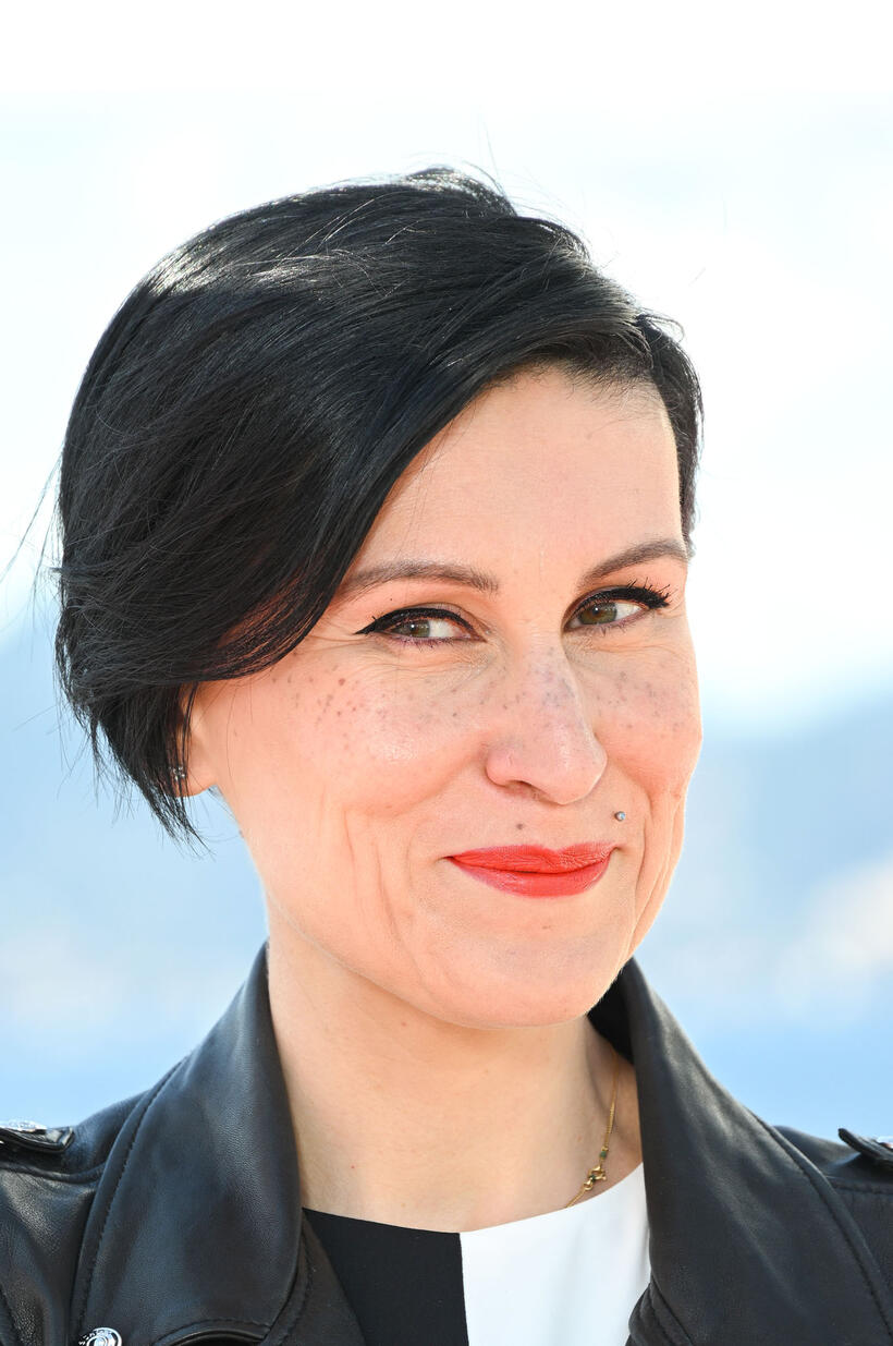 Ovidie at the "Des Gens Bien Ordinaires" photocall during the 5th Cannes International Series Festival (Canneseries).