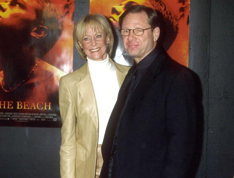 Michael Ovitz and wife arrive at the Los Angeles premiere of "The Beach".