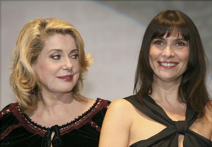Catherine Deneuve and Geraldine Pailhas at the opening of the French Film Festival.