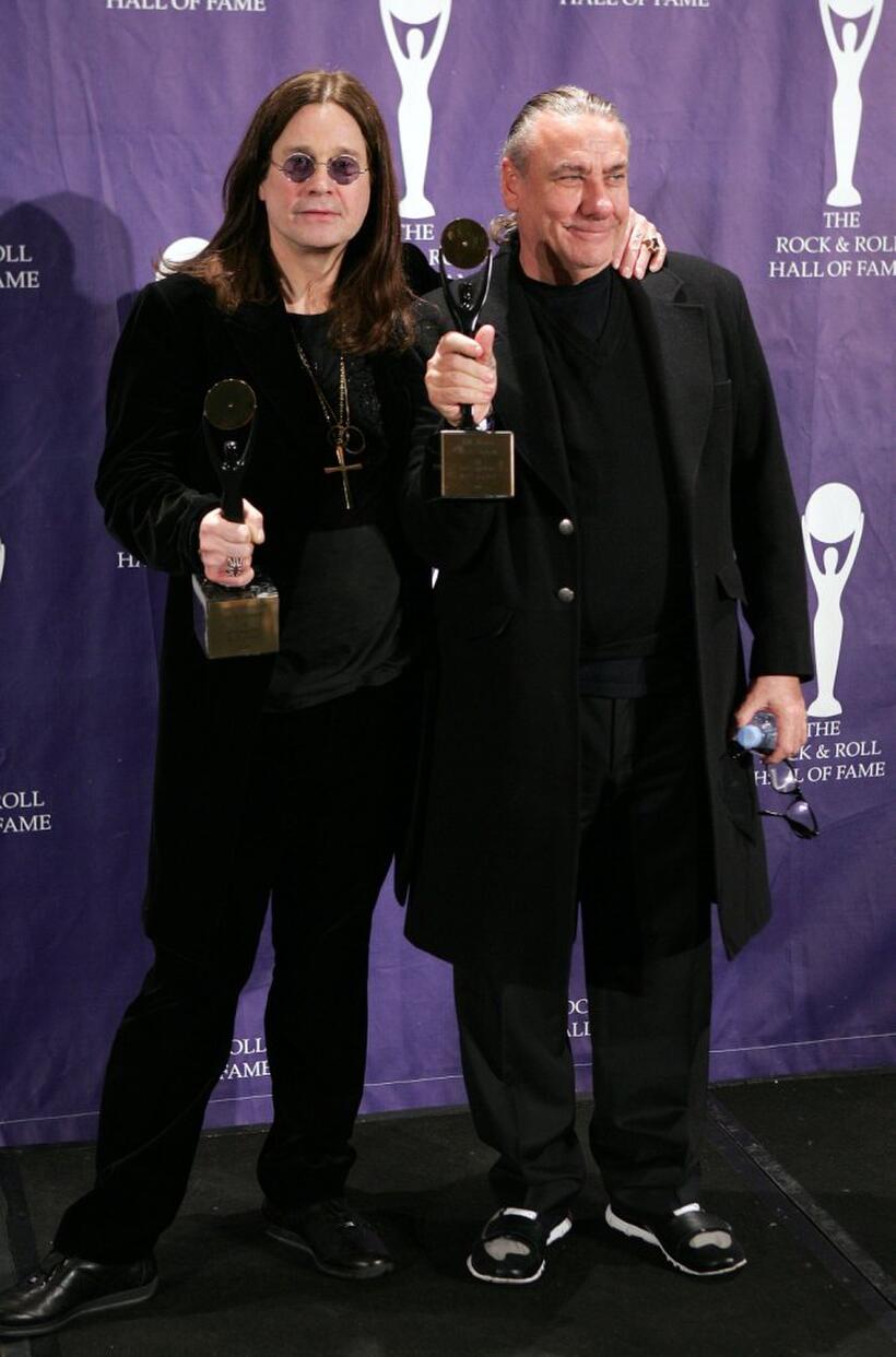 Ozzy Osbourne and Bill Ward at the 21st Annual Rock And Roll Hall Of Fame Induction Ceremony.