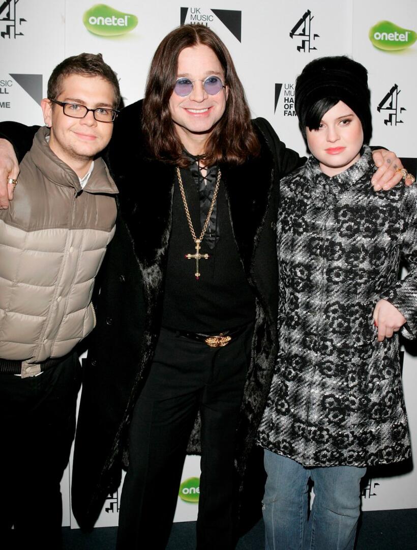 Jack Osbourne, Ozzy Osbourne and Kelly Osbourne at the UK Music Hall Of Fame 2005.
