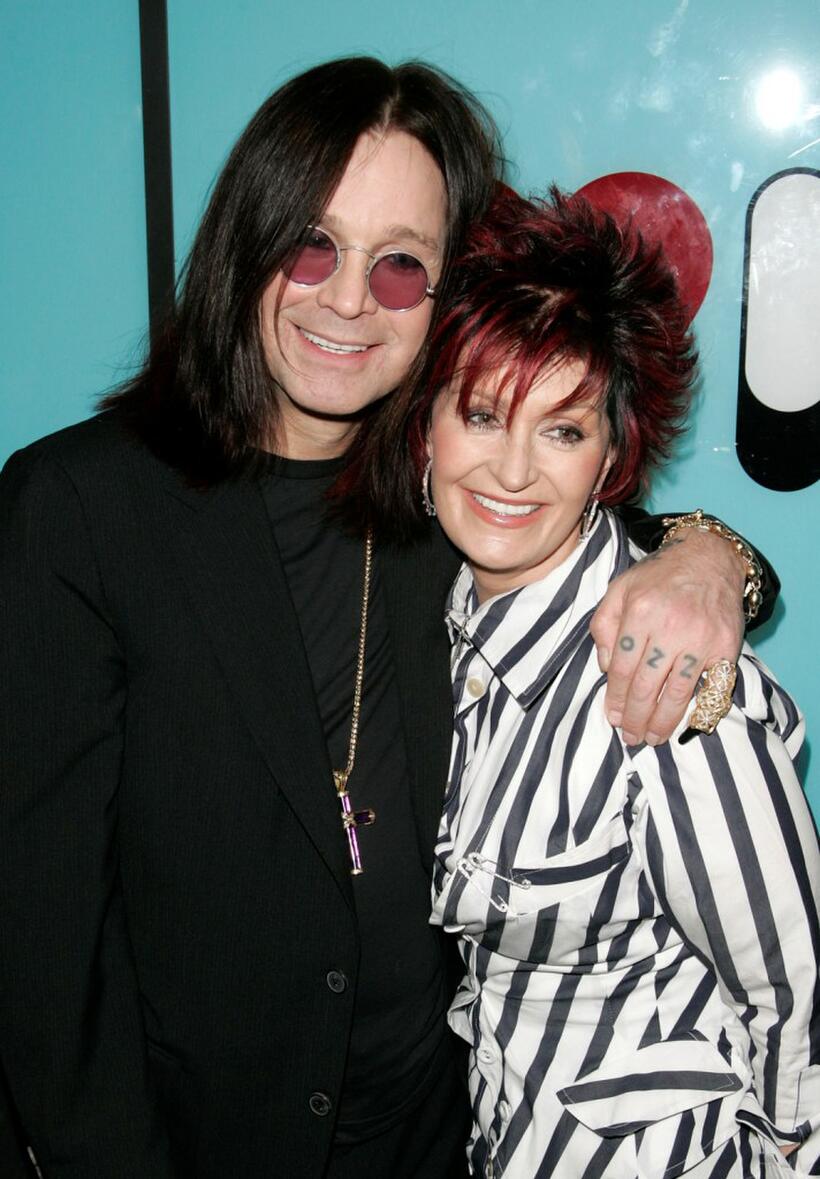 Ozzy Osbourne and Sharon Osbourne at the MTV's Total Request Live.
