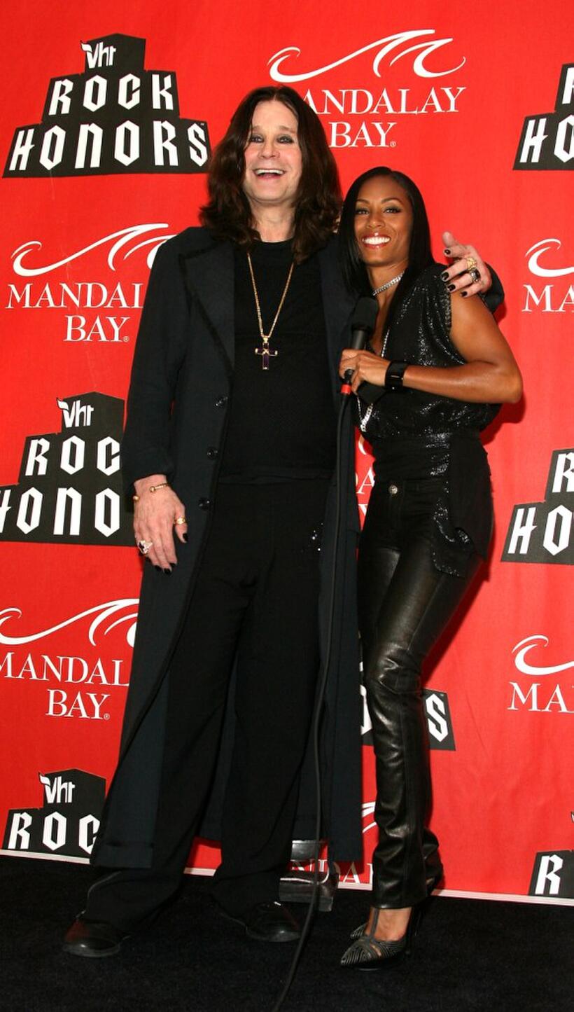 Ozzy Osbourne and Jada Pinkett Smith at the 2nd Annual VH1 Rock Honors ring presentation.
