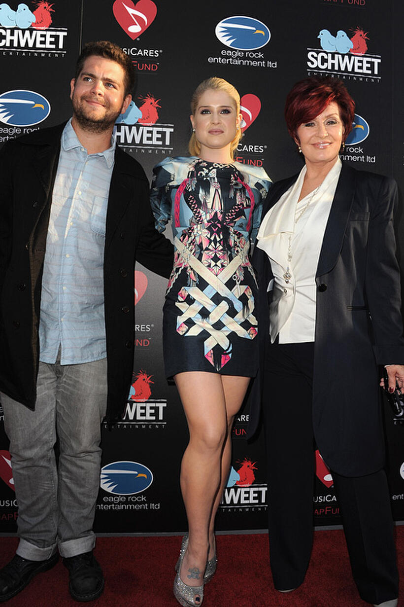 Jack Osbourne, Kelly Osbourne and Sharon Osbourne at the California premiere of "God Bless Ozzy Osbourne."