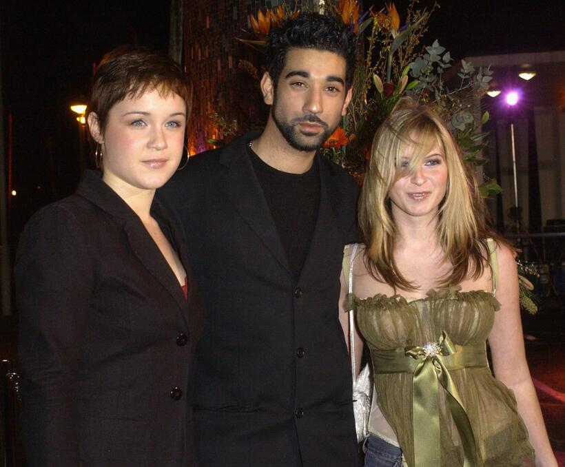Scarlett Johnson, Ray Panthaki and Brooke Kinsella at the 2003 TV Moments award ceremony.