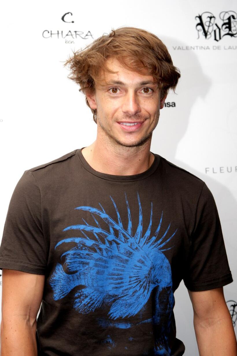 Giorgio Pasotti at the presentations of Chiara De Laurentis Fashion Creations.