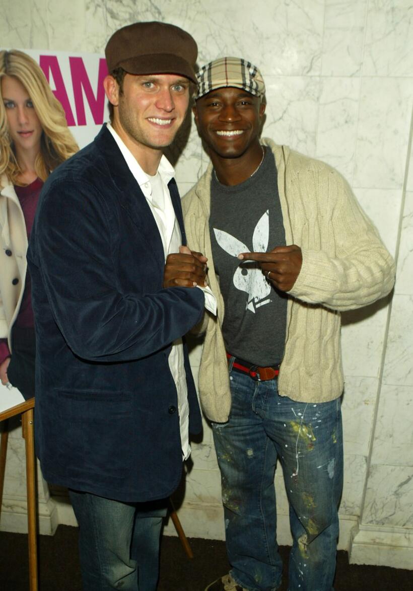 Steven Pasquale and Taye Diggs at the Gotham magazines party.