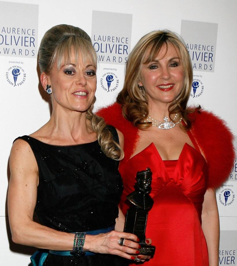 Tracie Bennett and Lesley Garrett at the Laurence Olivier Awards.