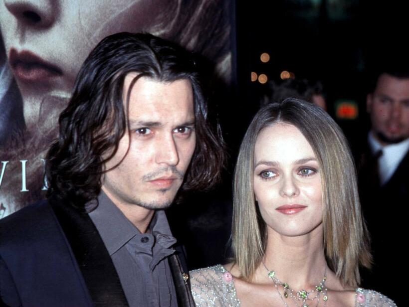 Johnny Depp and Vanessa Paradis at the Los Angeles premiere of "Sleepy Hollow."
