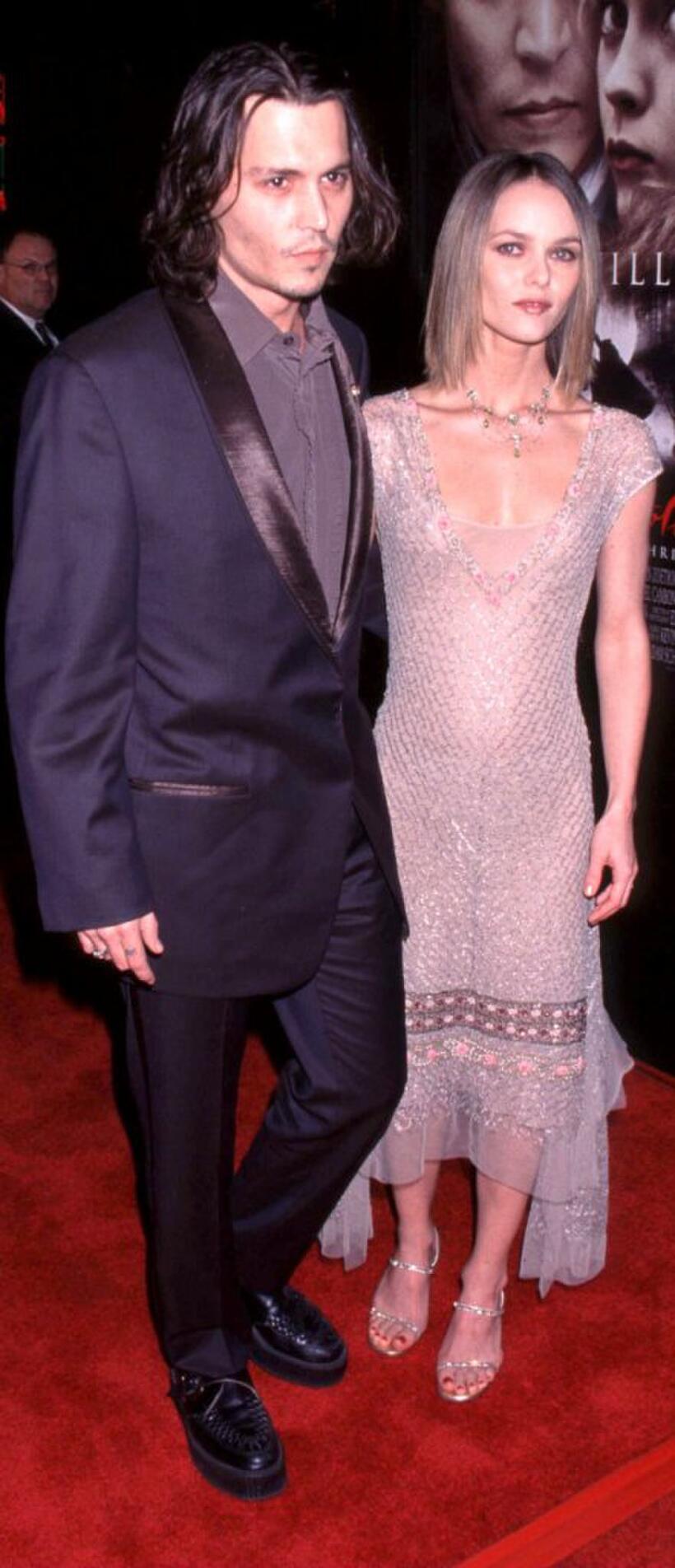 Johnny Depp and Vanessa Paradis at the Los Angeles premiere of "Sleepy Hollow."